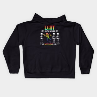 It's Not Disability It's A Different Ability Skeleton Kids Hoodie